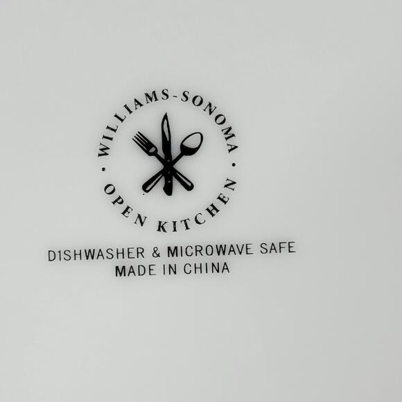 Williams Sonoma Open Kitchen Salad Plate 9" Gold Trim Porcelain 2-Pc Dinnerware - Picture 3 of 12